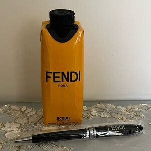 Fendi Yellow Acqua Carton with Pen